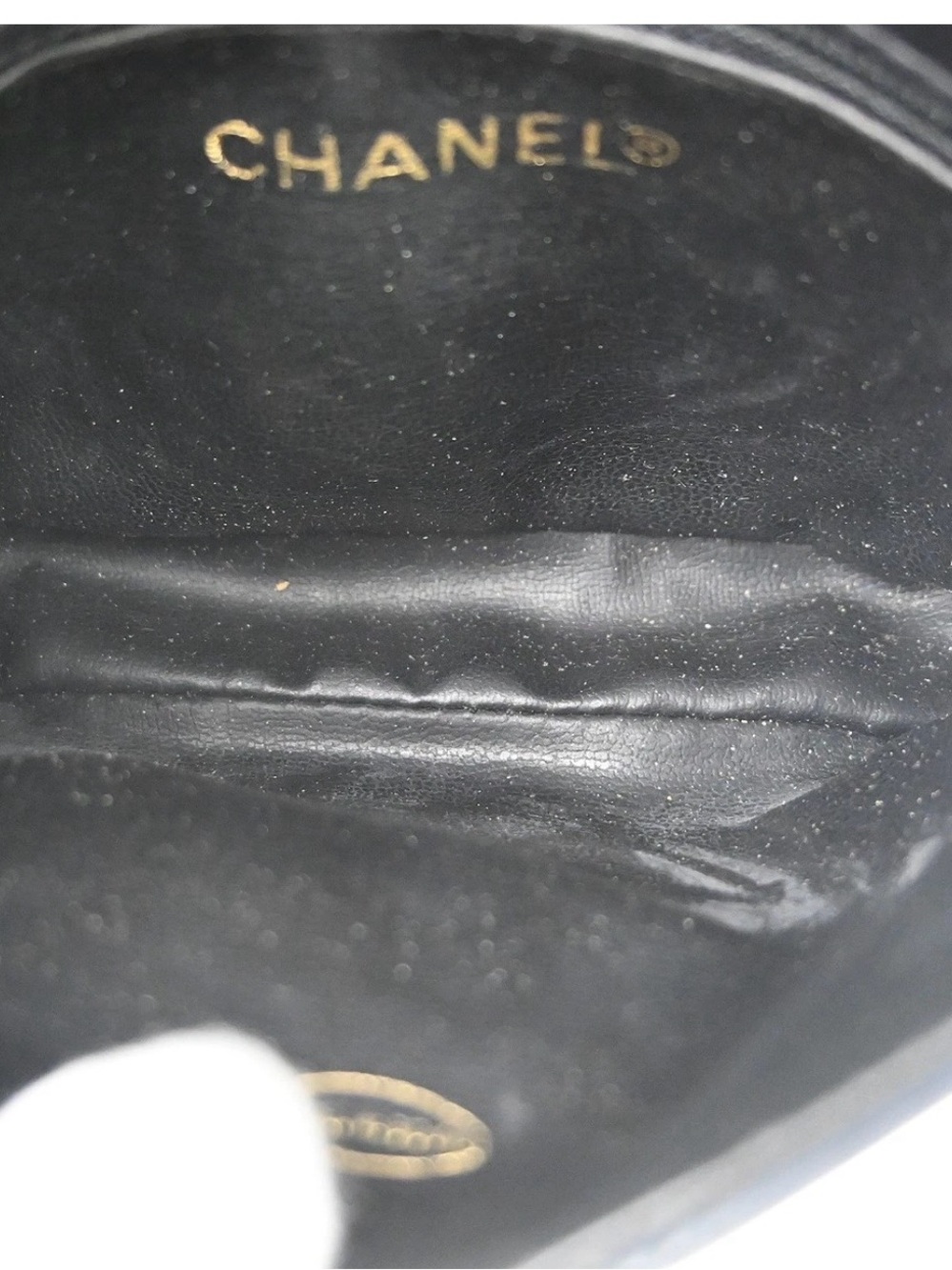 Authentic CHANEL 1991 black lambskin vintage mini belt bum bag waist 70cm - Picture 5 of 10